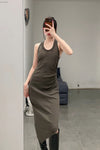 marc le bihan sleeveless dress 2841 E23 ACIER
